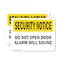Signmission Do Not Open Door Alarm Will Sound OSHA Security Notice Sign, Vinyl Decal, 5in W x 3.5in L, 2PK OS-2PACK-SN-D-35-L-11520 - alternate 1